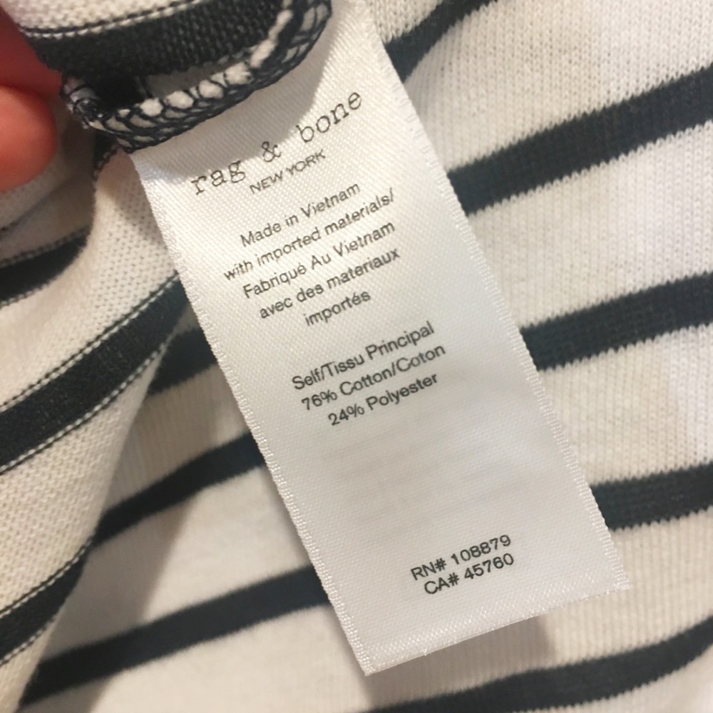 🆕 rag & bone Dakota striped long sleeve tee - Picture 7 of 8